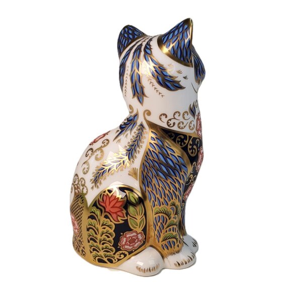 Royal Crown Derby “Fireside Cat” Paperweight Imari Figurine - Picture 4 of 11